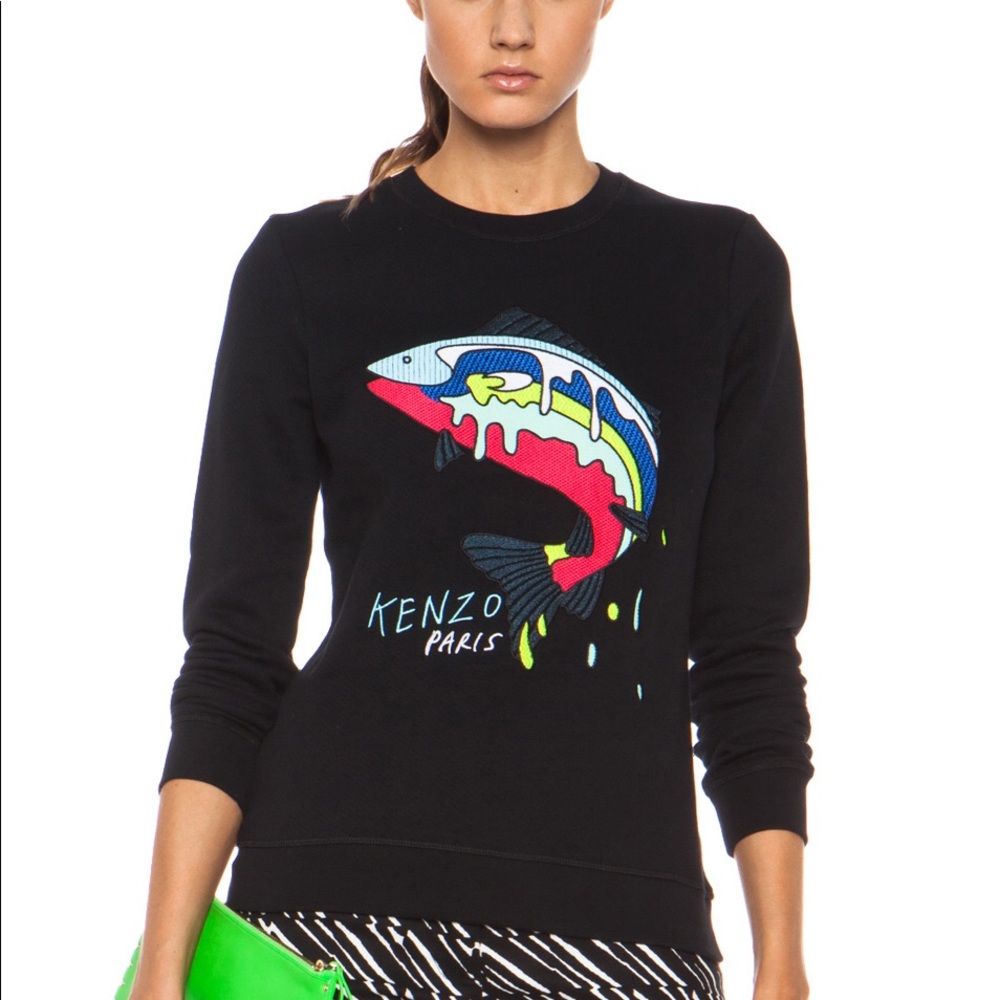 ❌SOLD❌Authentic Kenzo Fish Sweater Small fits XS/S